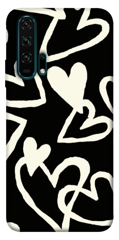 Чехол itsPrint Black and white hearts для Huawei Honor 20 Pro, любовь, купить оптом с доставкой