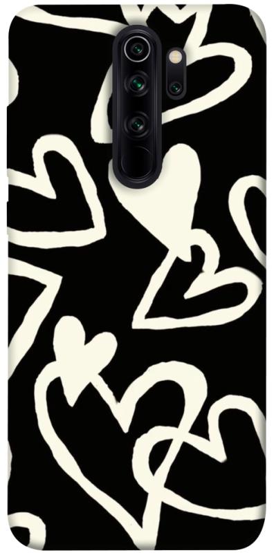Чехол itsPrint Black and white hearts для Xiaomi Redmi Note 8 Pro, любовь, купить оптом с доставкой