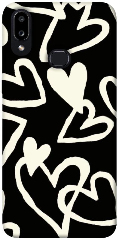 Чехол itsPrint Black and white hearts для Samsung Galaxy A10s, любовь, купить оптом с доставкой