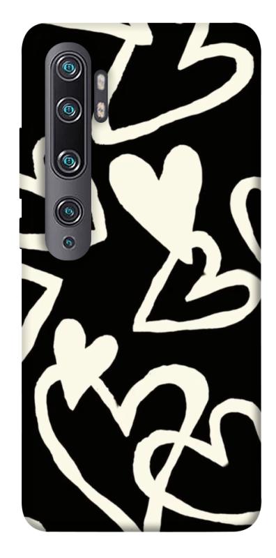 Чехол itsPrint Black and white hearts для Xiaomi Mi Note 10 / Note 10 Pro / Mi CC9 Pro, любовь, купить оптом с доставкой