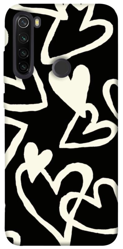 Чехол itsPrint Black and white hearts для Xiaomi Redmi Note 8T, любовь, купить оптом с доставкой