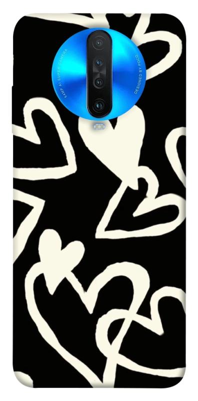 Чехол itsPrint Black and white hearts для Xiaomi Redmi K30, любовь, купить оптом с доставкой