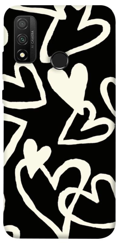 Чехол itsPrint Black and white hearts для Huawei P Smart (2020), любовь, купить оптом с доставкой