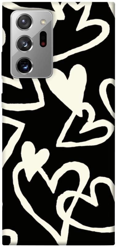 Чехол itsPrint Black and white hearts для Samsung Galaxy Note 20 Ultra, любовь, купить оптом с доставкой