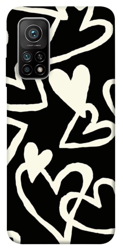 Чехол itsPrint Black and white hearts для Xiaomi Mi 10T, любовь, купить оптом с доставкой
