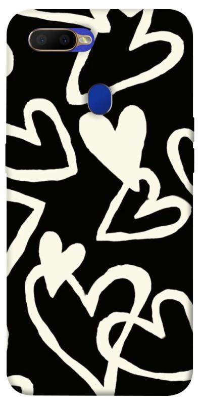 Чехол itsPrint Black and white hearts для Oppo A5s / Oppo A12, любовь, купить оптом с доставкой