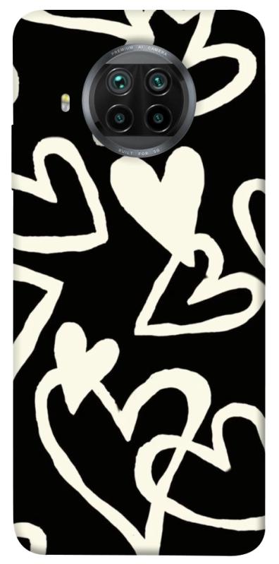 Чехол itsPrint Black and white hearts для Xiaomi Mi 10T Lite / Redmi Note 9 Pro 5G, любовь, купить оптом с доставкой
