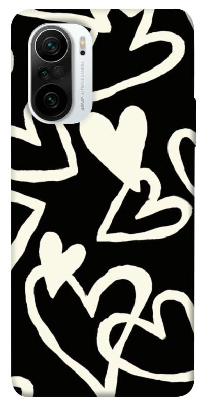 Чехол itsPrint Black and white hearts для Xiaomi Redmi K40 / K40 Pro / K40 Pro+ / Poco F3, любовь, купить оптом с доставкой