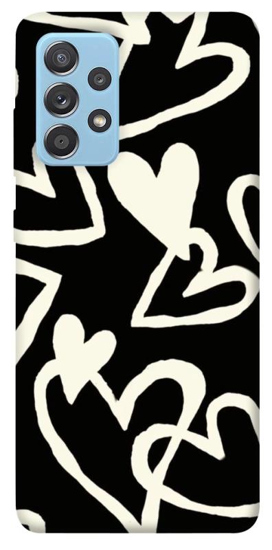 Чехол itsPrint Black and white hearts для Samsung Galaxy A52 4G / A52 5G, любовь, купить оптом с доставкой