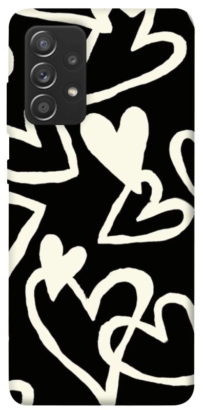 Чехол itsPrint Black and white hearts для Samsung Galaxy A72 4G / A72 5G, любовь, купить оптом с доставкой