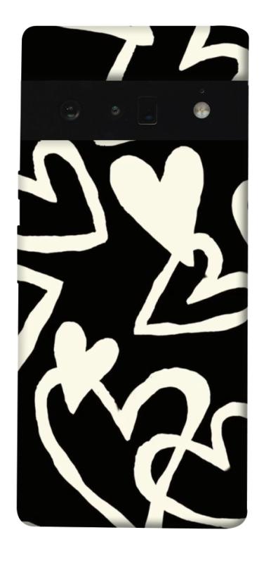 Чехол itsPrint Black and white hearts для Google Pixel 6 Pro, любовь, купить оптом с доставкой