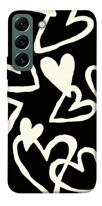 Чехол itsPrint Black and white hearts для Samsung Galaxy S22, любовь, купить оптом с доставкой
