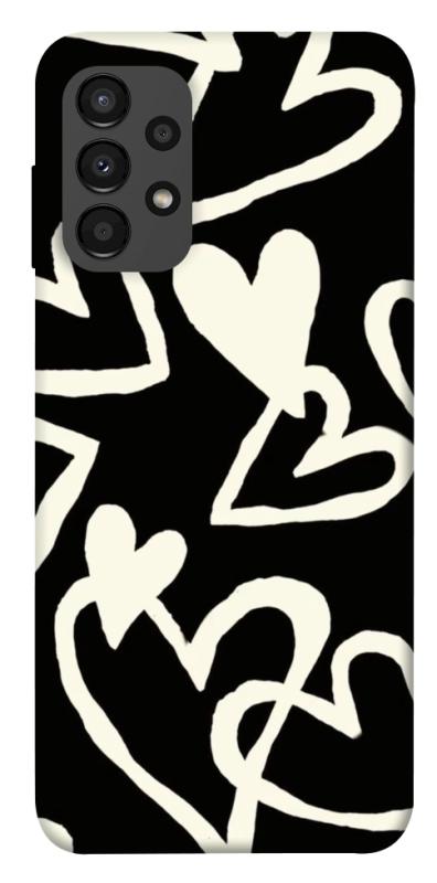 Чехол itsPrint Black and white hearts для Samsung Galaxy A13 4G, любовь, купить оптом с доставкой