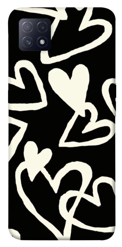 Чехол itsPrint Black and white hearts для Oppo A72 5G / A73 5G, любовь, купить оптом с доставкой