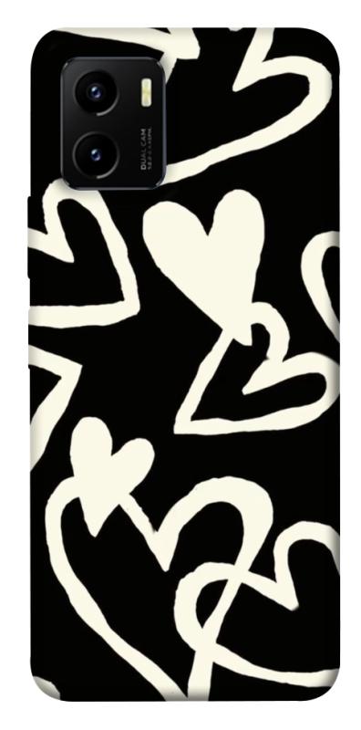 Чехол itsPrint Black and white hearts для Vivo Y15s, любовь, купить оптом с доставкой