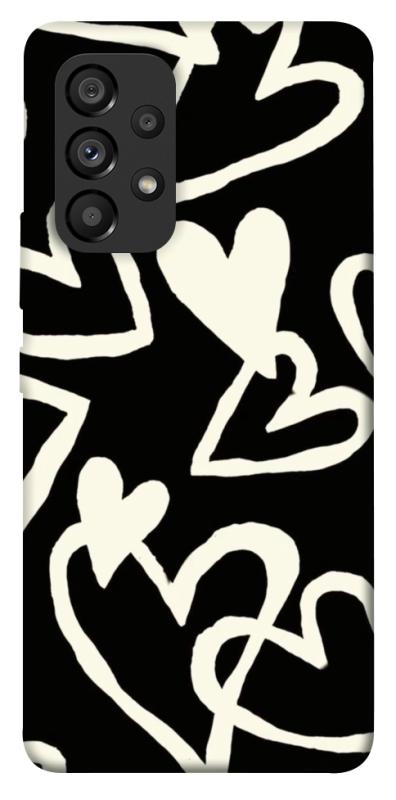 Чехол itsPrint Black and white hearts для Samsung Galaxy A53 5G, любовь, купить оптом с доставкой