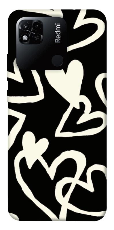 Чохол itsPrint Black and white hearts для Xiaomi Redmi 10A, кохання, купити оптом з доставкою
