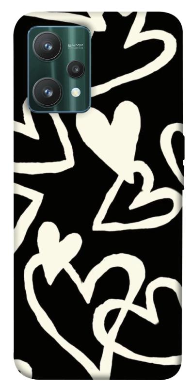 Чехол itsPrint Black and white hearts для Realme 9 Pro, любовь, купить оптом с доставкой
