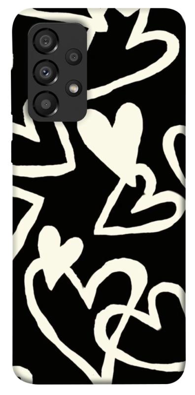 Чехол itsPrint Black and white hearts для Samsung Galaxy A33 5G, любовь, купить оптом с доставкой