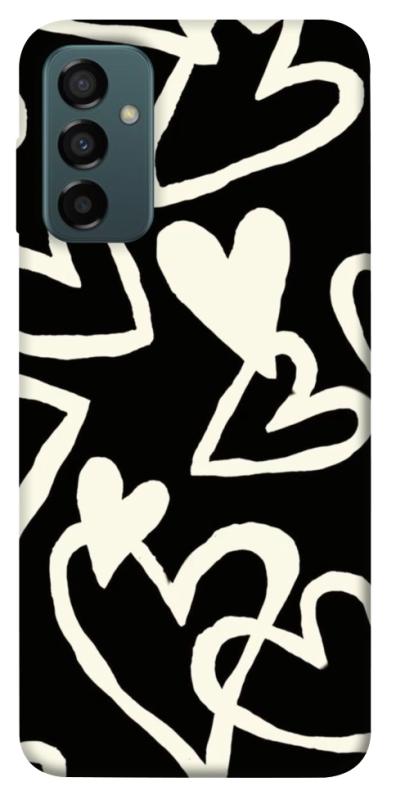 Чехол itsPrint Black and white hearts для Samsung Galaxy M23 5G, любовь, купить оптом с доставкой