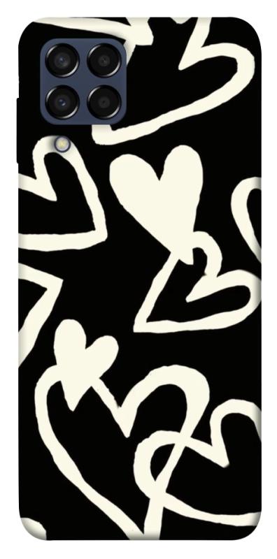 Чохол itsPrint Black and white hearts для Samsung Galaxy M33 5G, кохання, купити оптом з доставкою