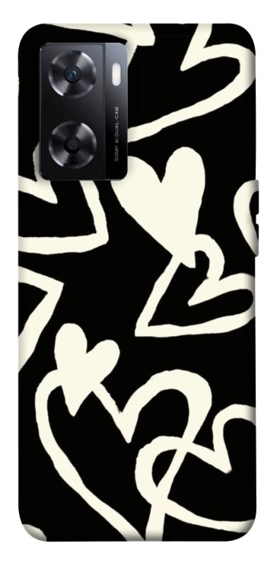 Чехол itsPrint Black and white hearts для OnePlus Nord N20 SE, любовь, купить оптом с доставкой