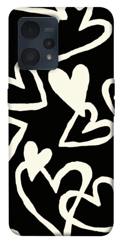 Чехол itsPrint Black and white hearts для Realme 9 4G / 9 Pro+, любовь, купить оптом с доставкой