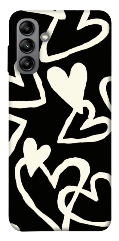 Чехол itsPrint Black and white hearts для Samsung Galaxy A04s, любовь, купить оптом с доставкой