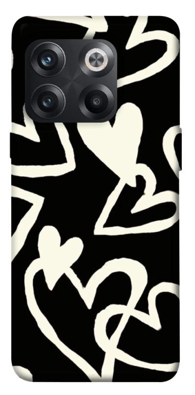 Чехол itsPrint Black and white hearts для OnePlus 10T, любовь, купить оптом с доставкой