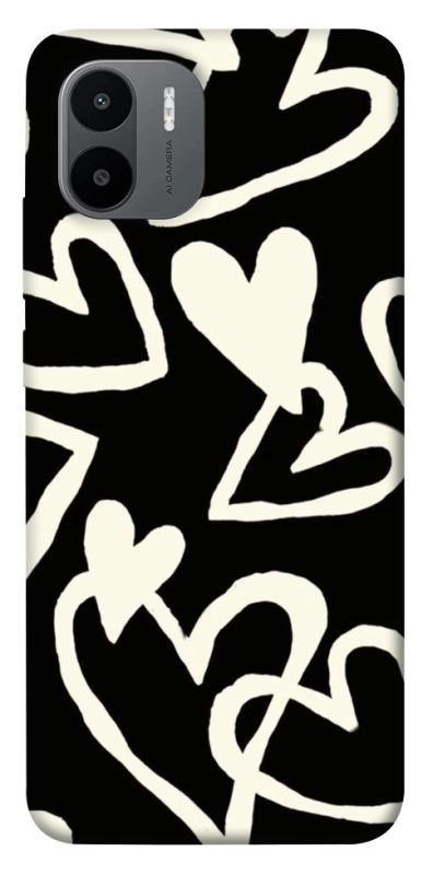 Чехол itsPrint Black and white hearts для Xiaomi Redmi A1+ / A2+, любовь, купить оптом с доставкой