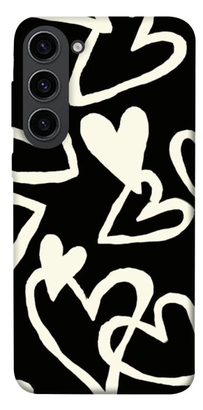 Чехол itsPrint Black and white hearts для Samsung Galaxy S23, любовь, купить оптом с доставкой