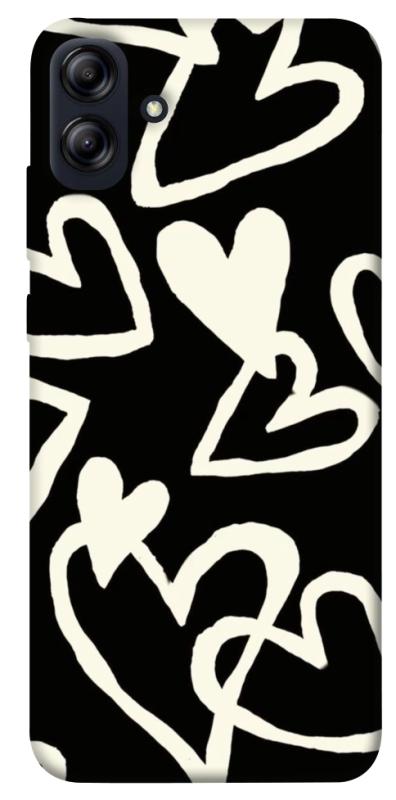 Чехол itsPrint Black and white hearts для Samsung Galaxy A04e, любовь, купить оптом с доставкой