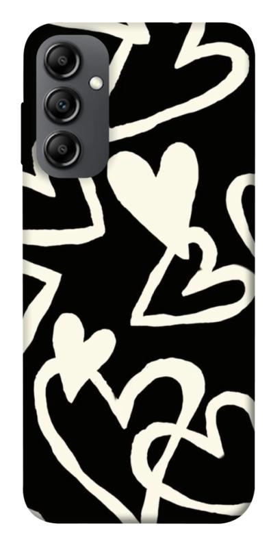 Чехол itsPrint Black and white hearts для Samsung Galaxy A14 4G/5G, любовь, купить оптом с доставкой