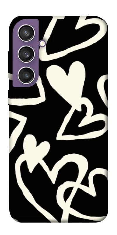 Чехол itsPrint Black and white hearts для Samsung Galaxy S23 FE, любовь, купить оптом с доставкой
