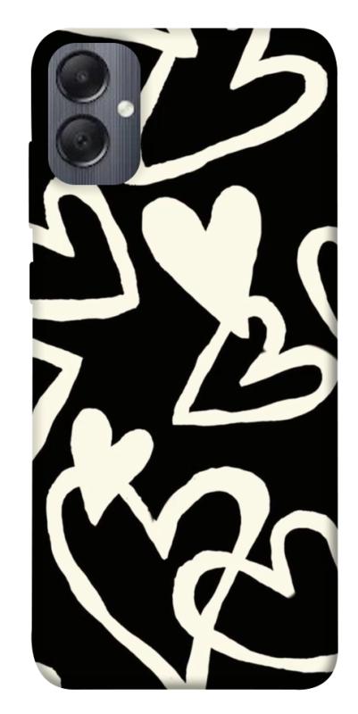 Чехол itsPrint Black and white hearts для Samsung Galaxy A05, любовь, купить оптом с доставкой
