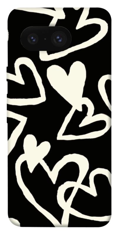 Чехол itsPrint Black and white hearts для Google Pixel 8, любовь, купить оптом с доставкой