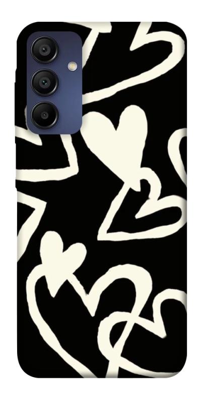 Чехол itsPrint Black and white hearts для Samsung Galaxy A15 4G/5G, любовь, купить оптом с доставкой