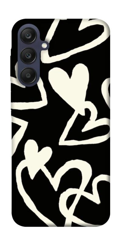Чехол itsPrint Black and white hearts для Samsung Galaxy A25 5G, любовь, купить оптом с доставкой