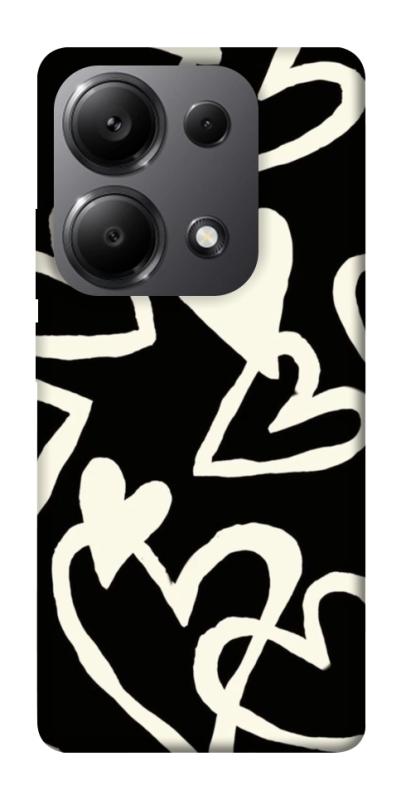 Чехол itsPrint Black and white hearts для Xiaomi Poco X6, любовь, купить оптом с доставкой