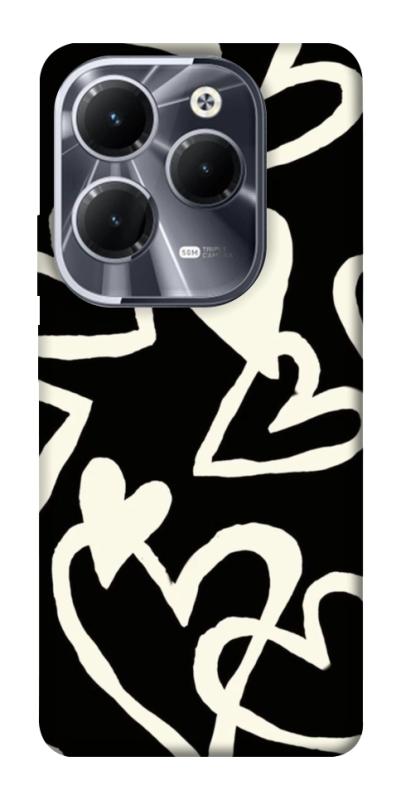 Чехол itsPrint Black and white hearts для Infinix Hot 40, любовь, купить оптом с доставкой
