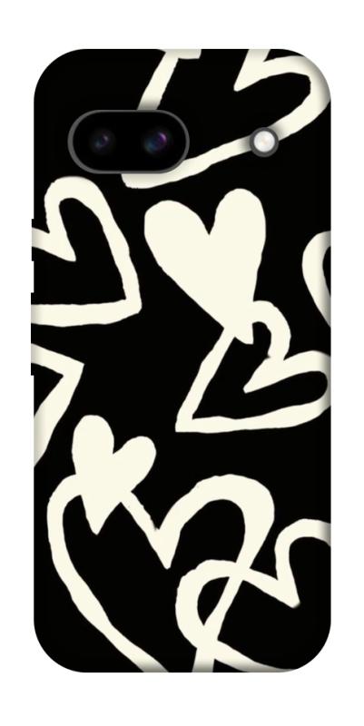 Чехол itsPrint Black and white hearts для Google Pixel 8a, любовь, купить оптом с доставкой