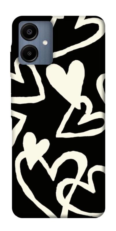 Чехол itsPrint Black and white hearts для Samsung Galaxy A06, любовь, купить оптом с доставкой