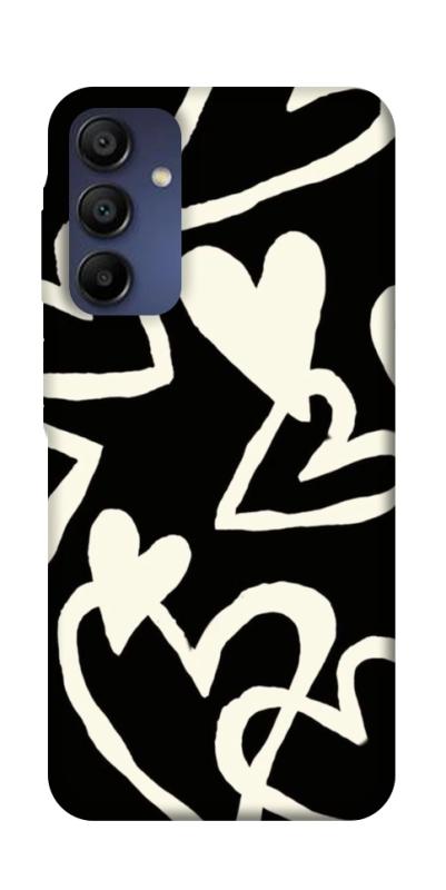 Чехол itsPrint Black and white hearts для Samsung Galaxy A16 5G, любовь, купить оптом с доставкой