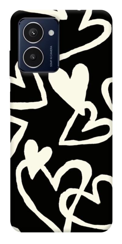 Чехол itsPrint Black and white hearts для HMD Pulse Pro, любовь, купить оптом с доставкой