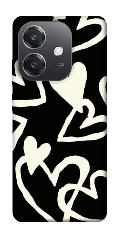 Чехол itsPrint Black and white hearts для Oppo A3 4G, любовь, купить оптом с доставкой