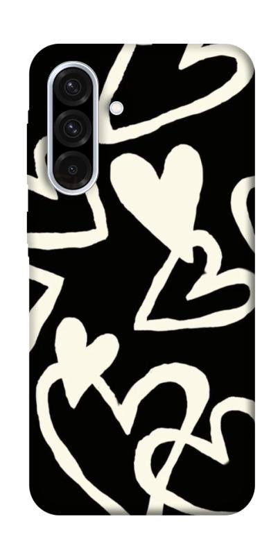 Чехол itsPrint Black and white hearts для Samsung Galaxy A36 5G, любовь, купить оптом с доставкой