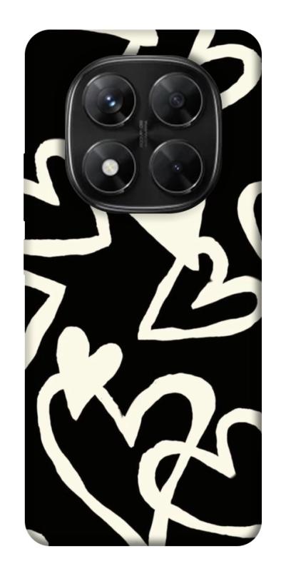 Чохол itsPrint Black and white hearts для Xiaomi Redmi Note 14 Pro 5G, кохання, купити оптом з доставкою