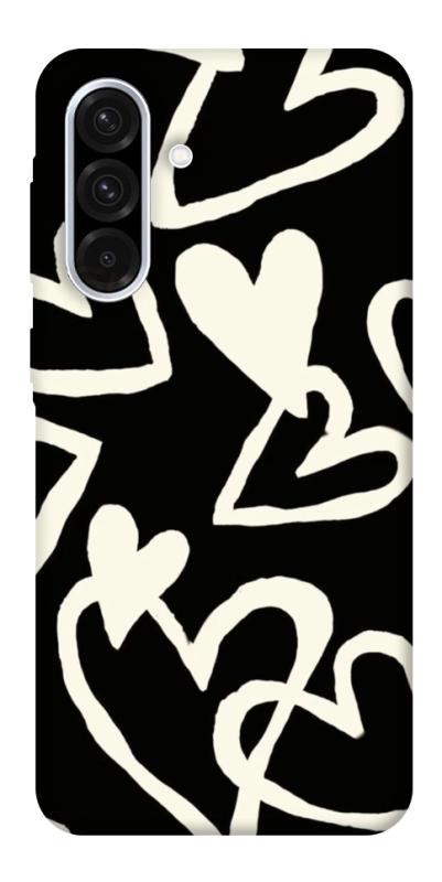 Чехол itsPrint Black and white hearts для Samsung Galaxy A56 5G, любовь, купить оптом с доставкой