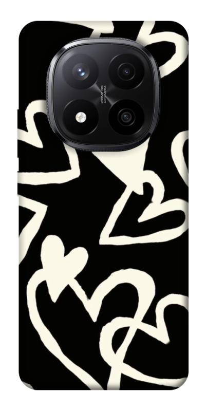 Чохол itsPrint Black and white hearts для Xiaomi Redmi Note 14 Pro+ 5G, кохання, купити оптом з доставкою