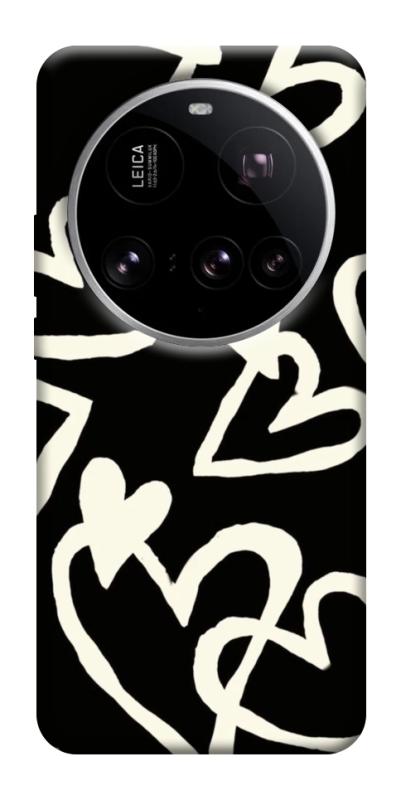 Чехол itsPrint Black and white hearts для Xiaomi 15 Ultra, любовь, купить оптом с доставкой